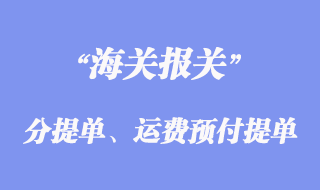 分提單、運(yùn)費(fèi)預(yù)付提單和運(yùn)費(fèi)到付提單